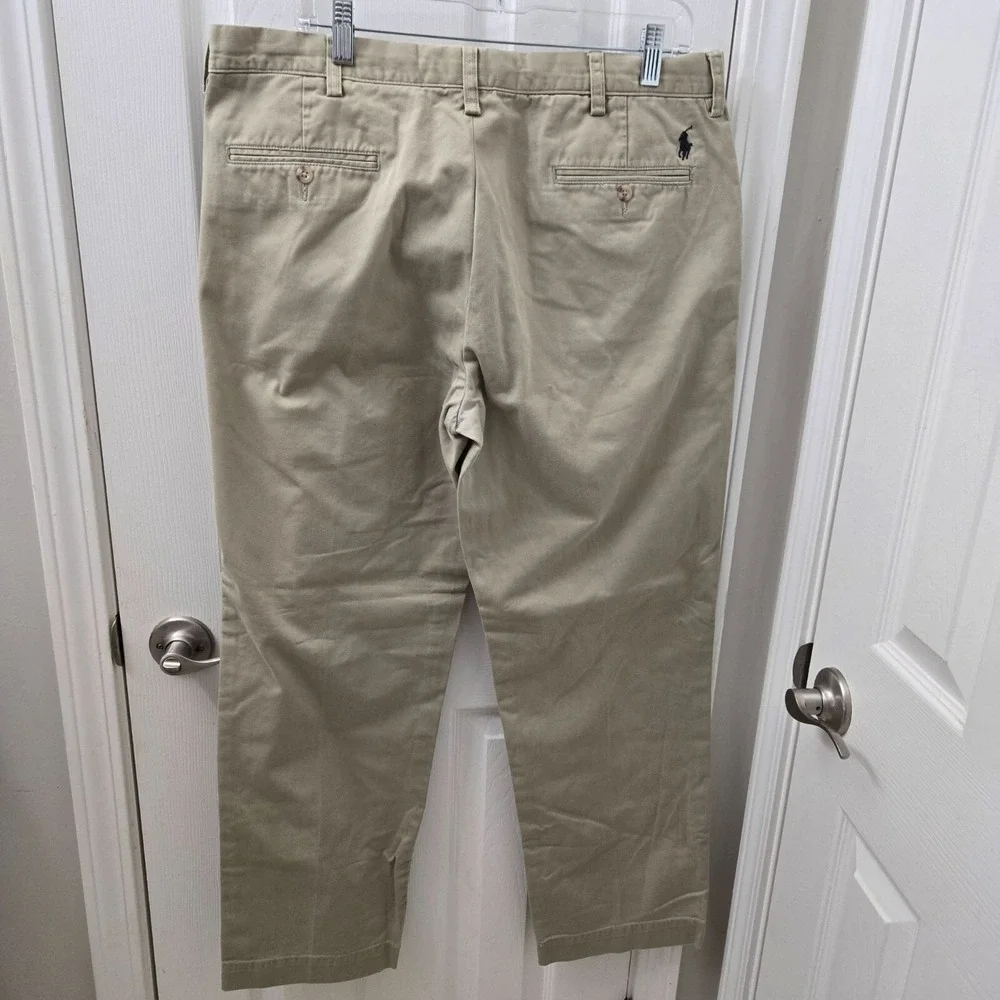 Polo Ralph Lauren Preston Mens Khaki Pants 36x30 100%‎ Cotton Classic Fit